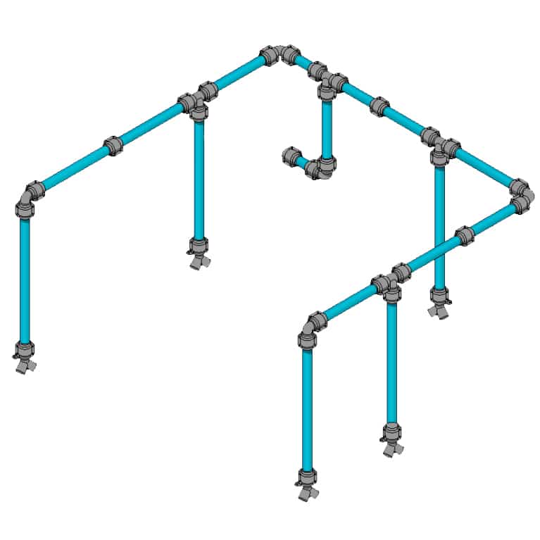 AIRpipe GARAGEpipe 228' Pipe Kit with 5 Air Stations (1" OD Pipe)