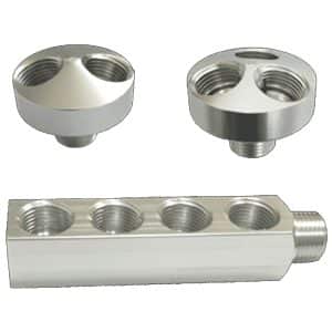 AIRpipe Manifold with One 1/2" Male NPT Inlet to Three 1/2" Female NPT Ports