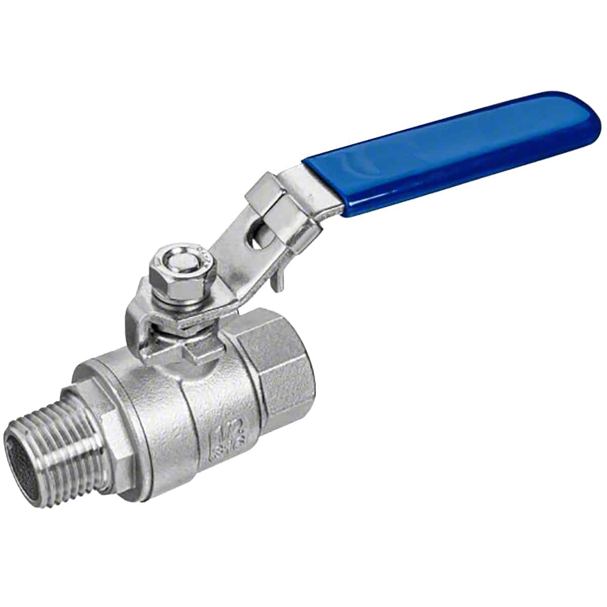 AIRpipe Double Male/Female NPT Nickel Plated Ball Valve (Locking)